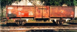 Offener Güterwagen 863 138 Omm-52 im Herbst 1994